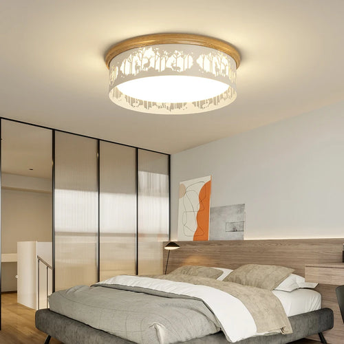 lustre led minimaliste rondin moderne romantique pour restaurant - vue 5 sur 12
