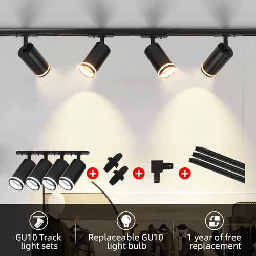 spot led sur rail pour éclairage de magasin et cuisine - vue 2 sur 26