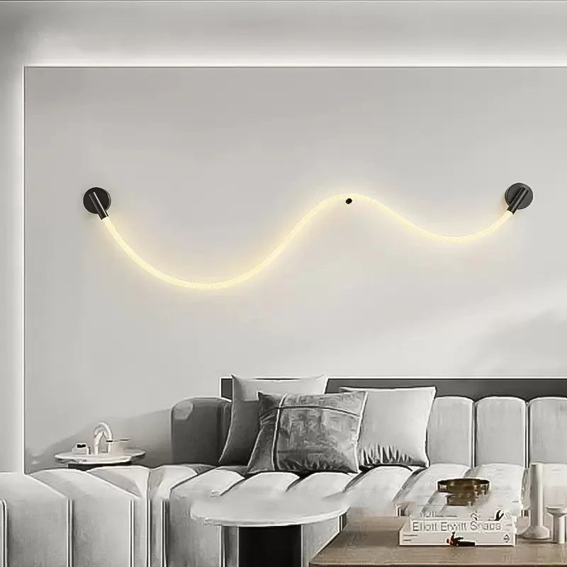 applique murale led en silicone et acier inoxydable 3000k - vue 3 sur 10