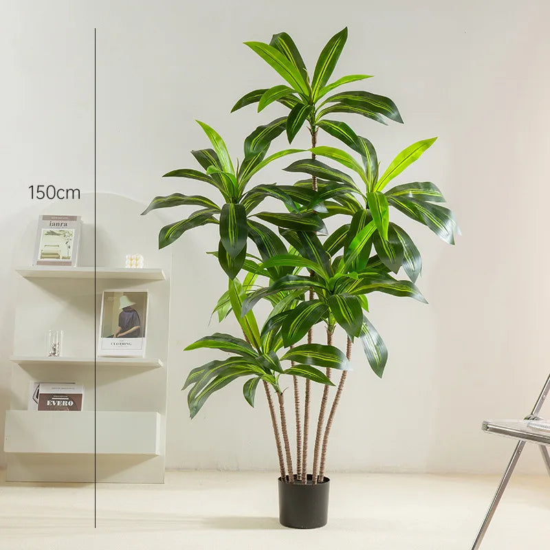 arbre artificiel en pot décoration intérieure verte bois brésilien - vue 6 sur 9