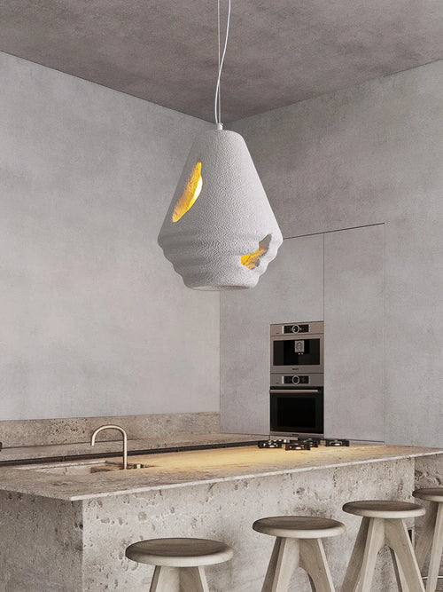suspension lampe art moderne créatif nordique wabi sabi éclairage décoration - vue 4 sur 12