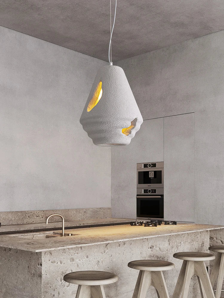 suspension lampe art moderne créatif nordique wabi sabi éclairage décoration - vue 4 sur 12