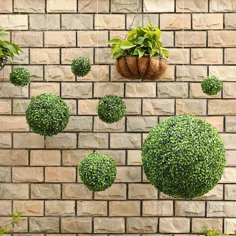 boule décorative en buis artificiel pour jardin mariage et balcon - vue 4 sur 10