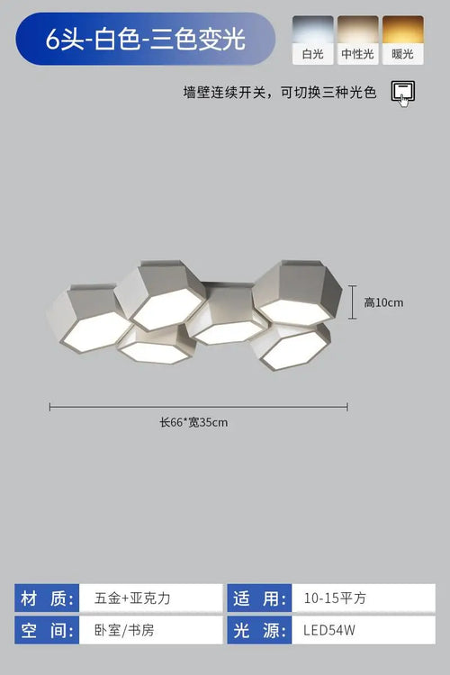plafonnier moderne avec lumière led pour bureau et étude - vue 13 sur 12