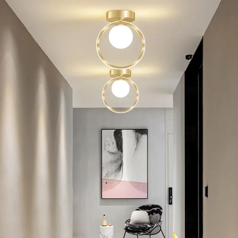 plafonnier led moderne en verre pour décoration intérieure et éclairage - vue 4 sur 10