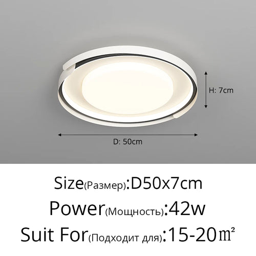 plafonnier led moderne intérieur à intensité variable pour tous les espaces - vue 11 sur 12