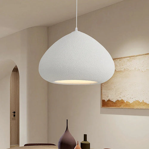 Nordic Handmade Wabi Sabi Pendant Light Restaurant Cream Style Table Lamp Loft Bedroom Decor LED Chandelier Kitchen Accessories - vue 6 sur 11