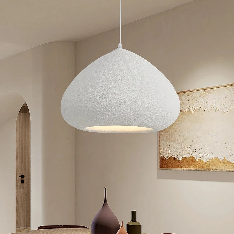 Nordic Handmade Wabi Sabi Pendant Light Restaurant Cream Style Table Lamp Loft Bedroom Decor LED Chandelier Kitchen Accessories - vue 5 sur 11