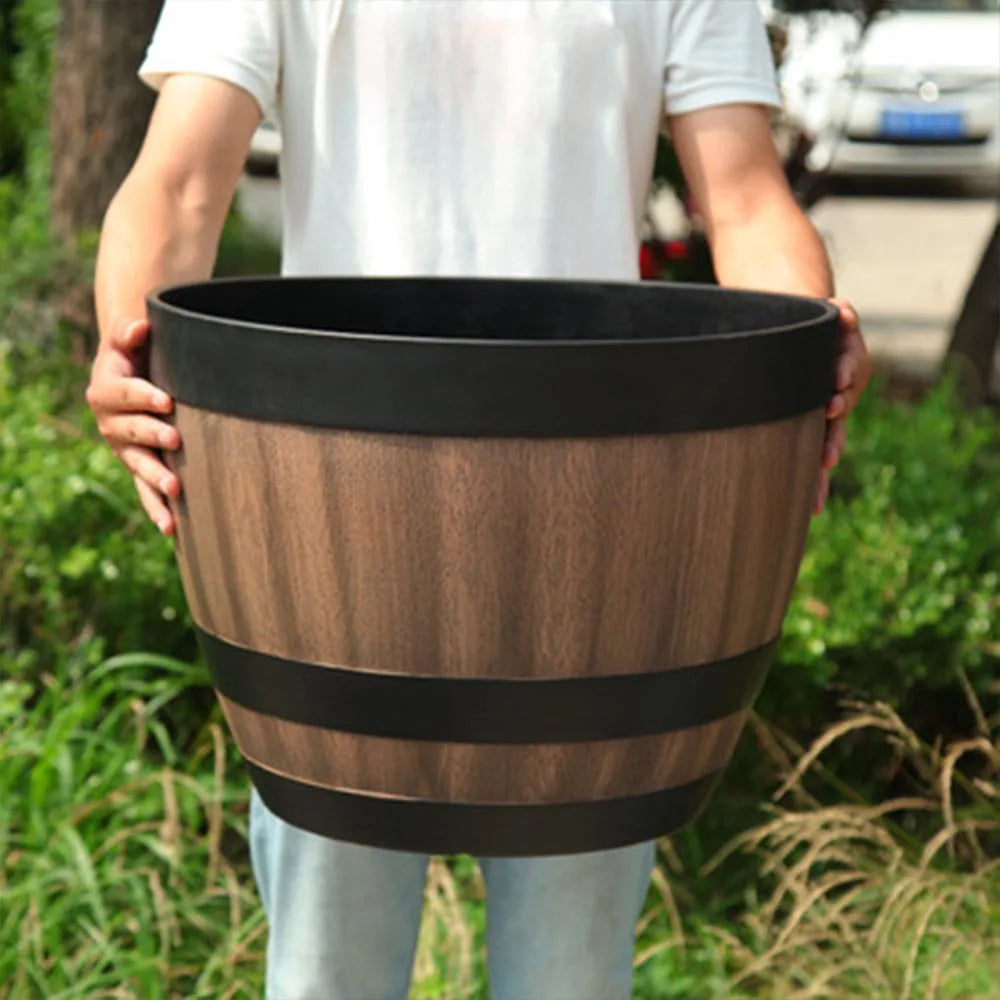 pot de fleurs rétro en seau pour jardin et décoration intérieure - vue 2 sur 8