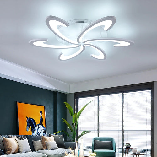 plafonnier intérieur moderne en acrylique luminaire décoratif idéal - vue 2 sur 9