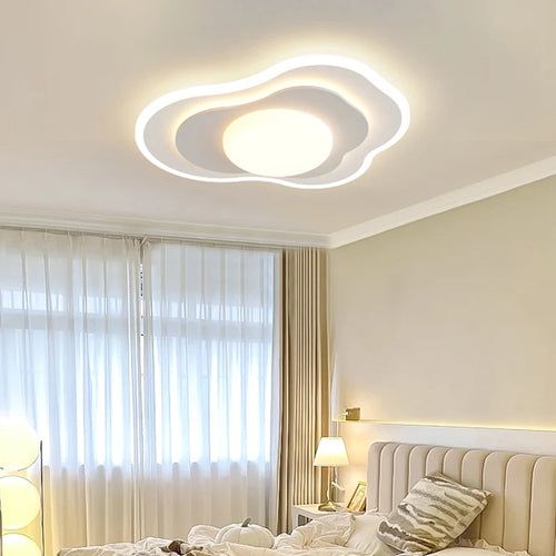 Plafonnier Chambre principale LED luxe blanc bois crème Style pour chambre salon salle d'étude vestiaire maison chaleureuse déco - vue 4 sur 10