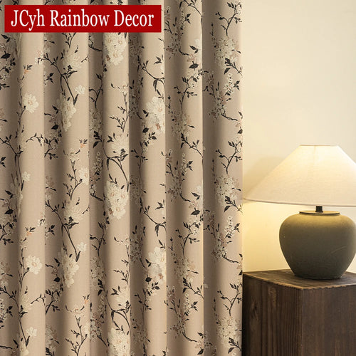 Rideau occultant floral moderne pour salon et chambre - vue 4 sur 7
