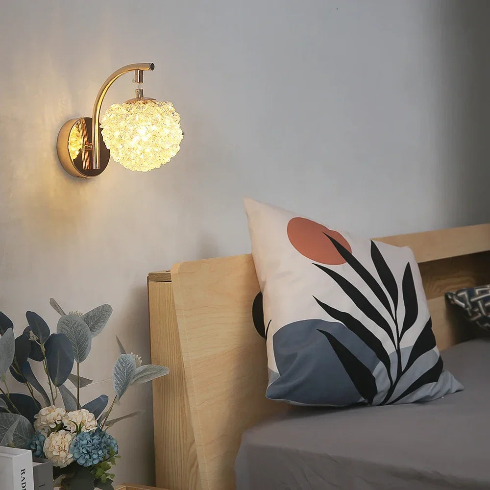 applique murale nordique design en boule de cristal décorative - vue 4 sur 8