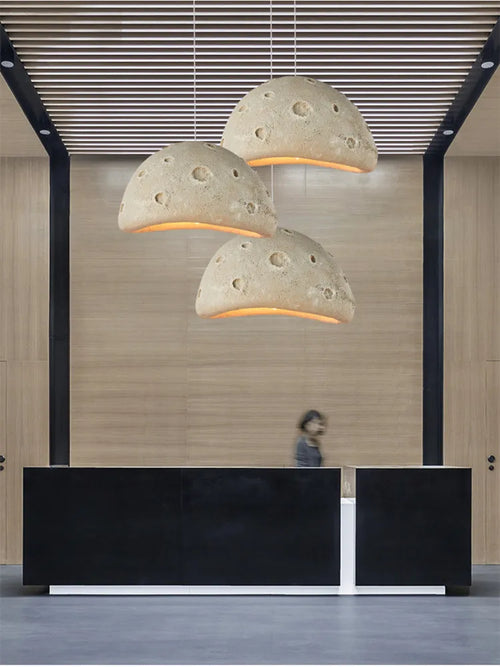 lustre led style nordique wabi sabi créatif artistique - vue 3 sur 9