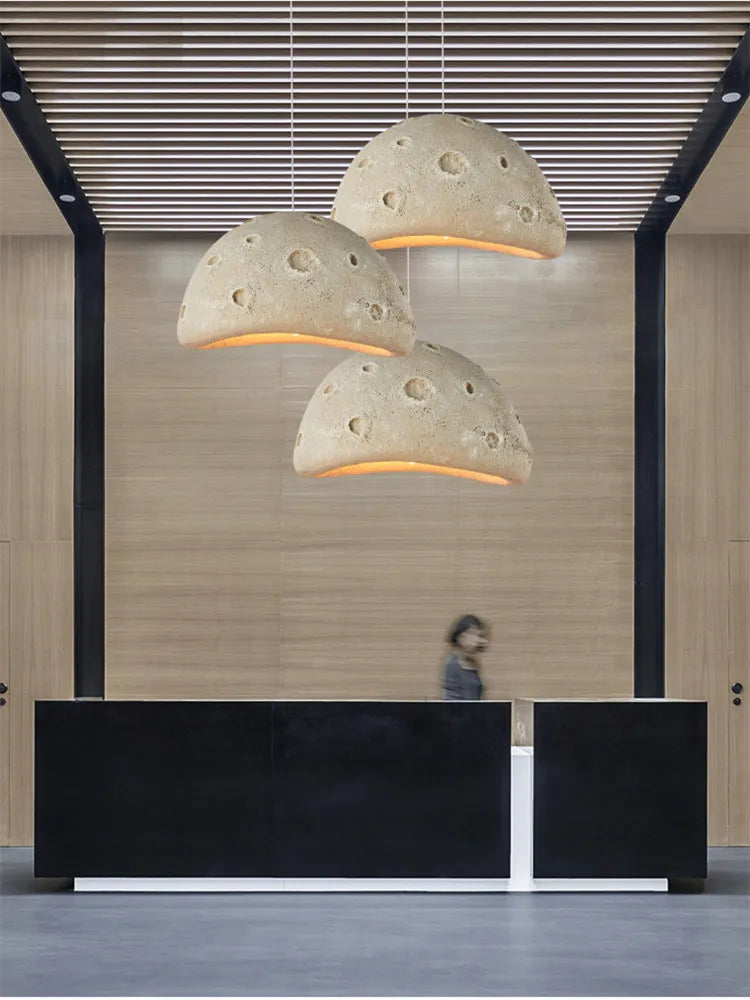 lustre led style nordique wabi sabi créatif artistique - vue 3 sur 9