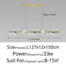 suspension moderne minimaliste en verre et éclairage led créatif