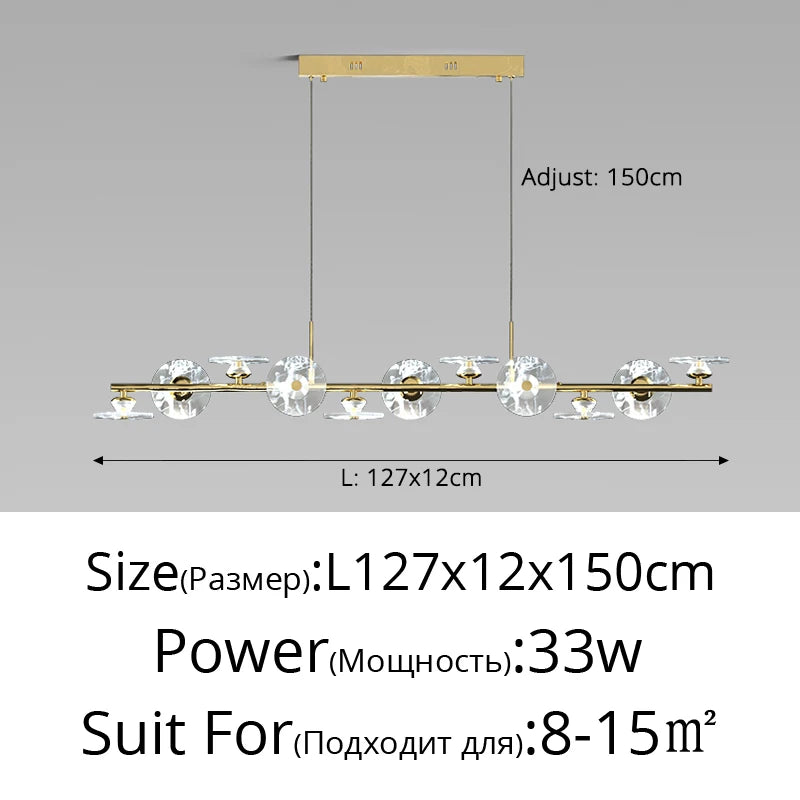 suspension moderne minimaliste en verre et éclairage led créatif - vue 11 sur 12