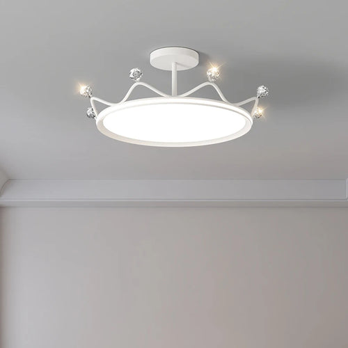 plafonnier en forme de couronne pour chambre d'enfant princesse protection des yeux - vue 3 sur 9