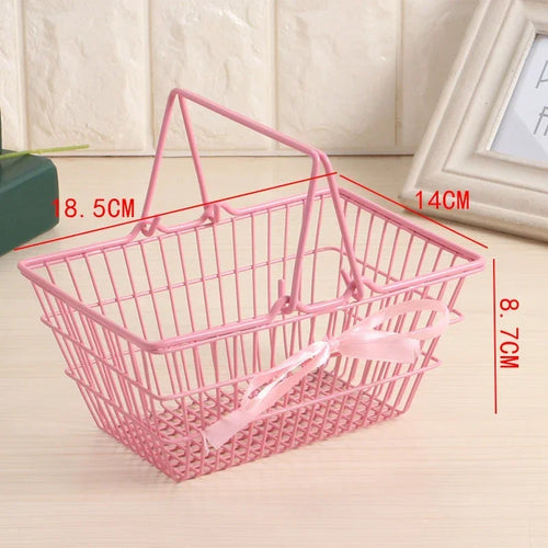 mini panier en fer pour rangement bijoux et cosmétiques - vue 6 sur 6
