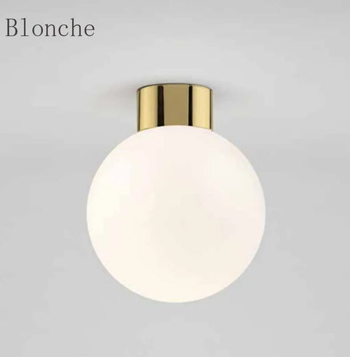 Plafonnier Led rond en forme de boule de verre - vue 2 sur 15