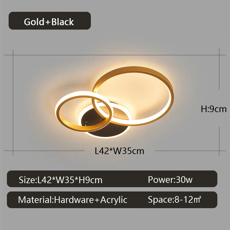 lustre moderne à LED pour décoration intérieure élégante - vue 8 sur 10