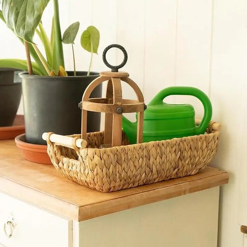panier en jacinthe d'eau pour rangement aliments et collations - vue 7 sur 7