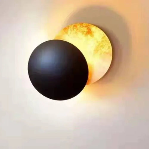 applique murale ronde moderne éclairage mural éclipse décorative - vue 2 sur 12