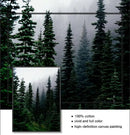 hiver forêt cerf hibou paysage art mural nordique