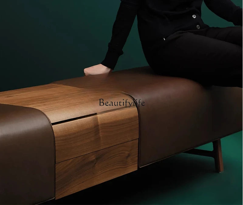 tabouret de luxe italien léger et simple pour banc et canapé - vue 3 sur 9