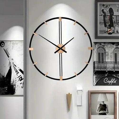 horloge murale nordique en métal design silencieux pour décoration moderne - vue 5 sur 6