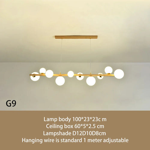 lustre abat-jour en verre suspension décor maison luminaire - vue 9 sur 10