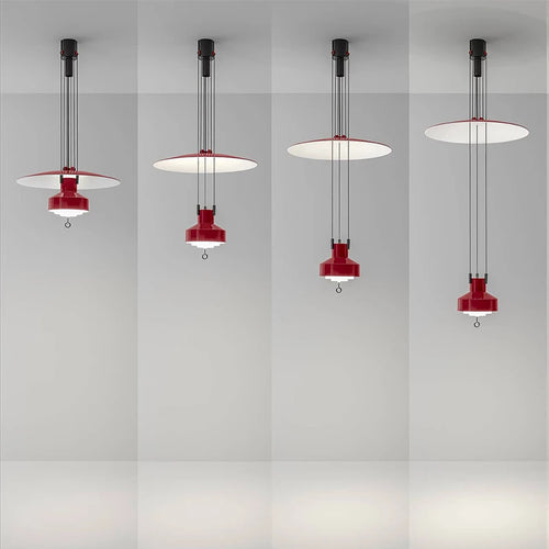 Nordic Creative LED Restaurant Stretching UFO Pendant Light Modern and Simple Vintage Dining Table and Bar Adjustable Ring Light - vue 5 sur 13
