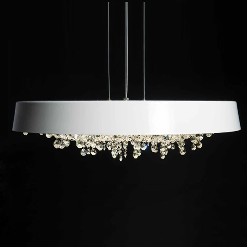 lustre minimaliste moderne en cristal pour éclairage intérieur - vue 6 sur 12
