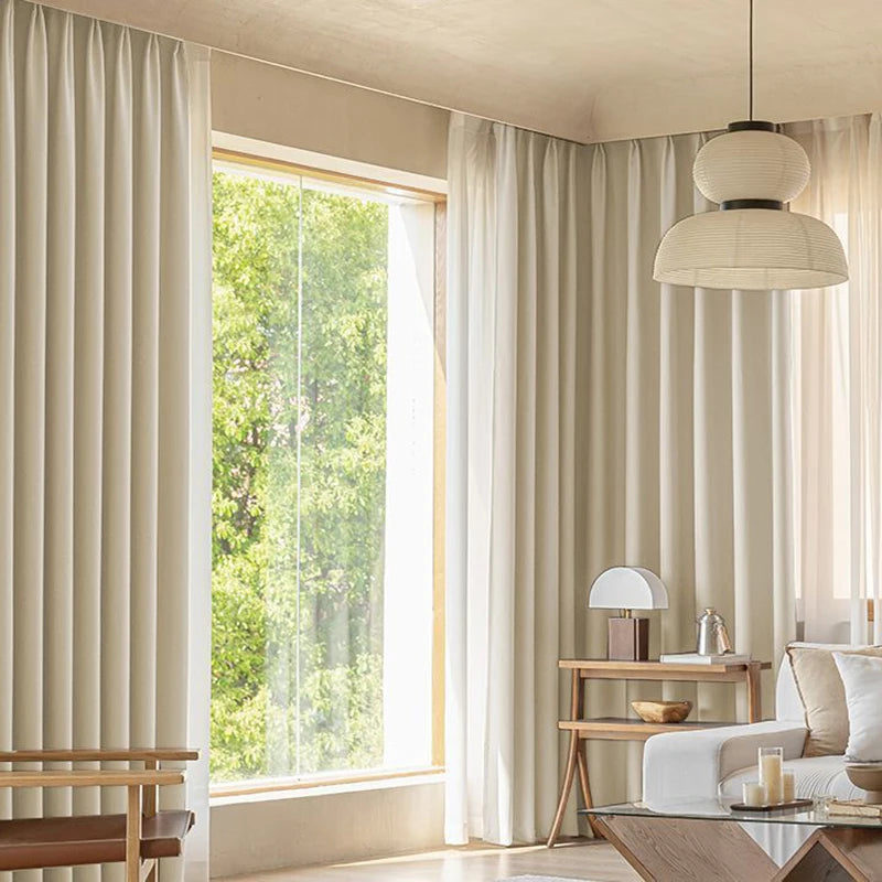 Rideau occultant style nordique pour salon chambre épais - vue 6 sur 16