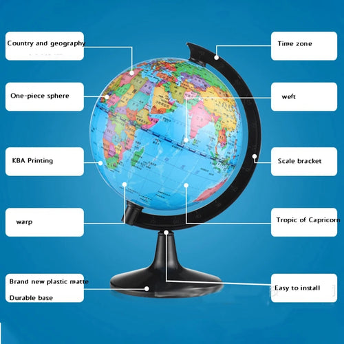 petit globe terrestre rotatif pour apprendre la géographie - vue 3 sur 6