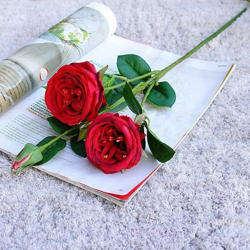 fleurs artificielles roses blanches décoratives pour toutes occasions - vue 7 sur 7