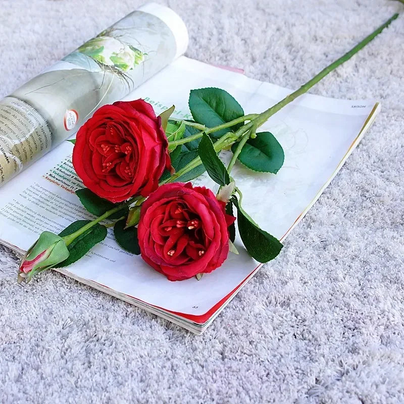 fleurs artificielles roses blanches décoratives pour toutes occasions - vue 6 sur 7