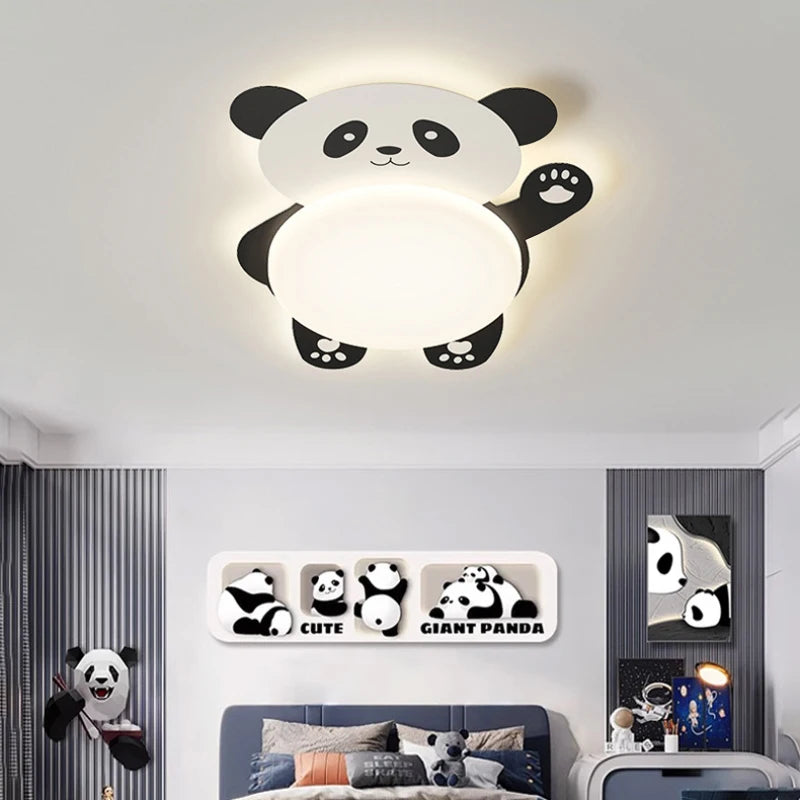 plafonnier panda mignon pour chambre d'enfant moderne minimaliste - vue 3 sur 7