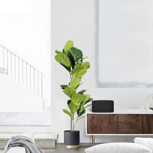 branches artificielles de ficus grandes feuilles pour décoration extérieure - vue 3 sur 6