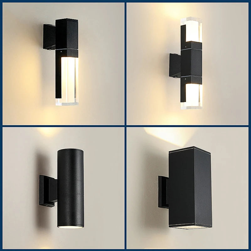 applique murale extérieure double tête en aluminium - vue 6 sur 16