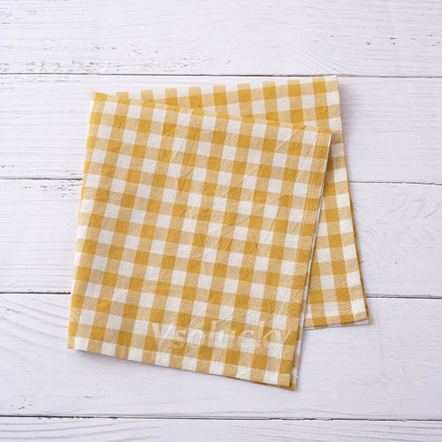 Serviette de table coton vichy 42x42 style champetre