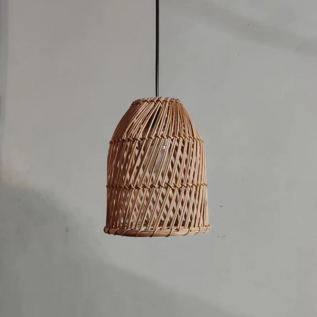 Suspension Bambou rotin lumière lampara Techo bambou paille lustre lumière décoration de la maison Art déco plafond suspension lustre - vue 8 sur 18