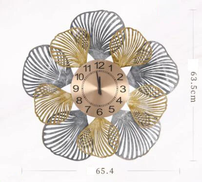 horloge murale en fer forgé pour décoration intérieure artisanale - vue 2 sur 8