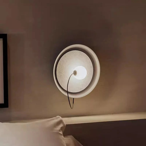 wabi-sabi style Creative adjustable bedroom, bedside, living room wall lamp, Spanish designer wall hanging lamp - vue 7 sur 6
