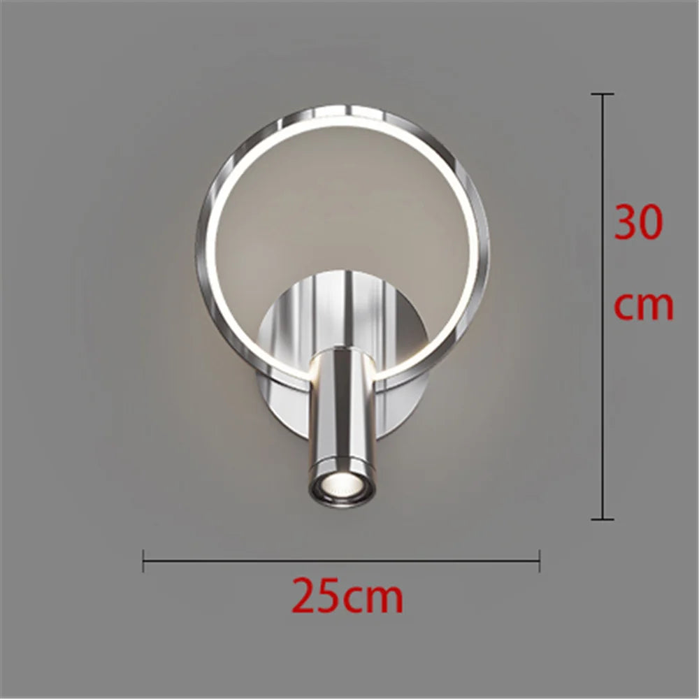 applique murale à led moderne en chrome pour intérieur design - vue 11 sur 16