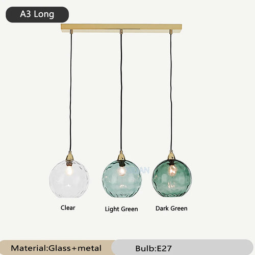 lustre en verre coloré lumineux pour restaurant - vue 24 sur 25
