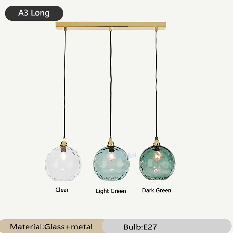 lustre en verre coloré lumineux pour restaurant - vue 23 sur 25