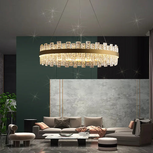 suspension moderne nordique en verre cristal design élégant - vue 3 sur 14