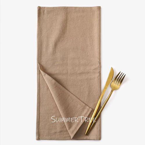 Serviette de table coton lavé lot de 10 - vue 8 sur 7