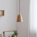loft bois led suspension abat-jour moderne décoration maison éclairage